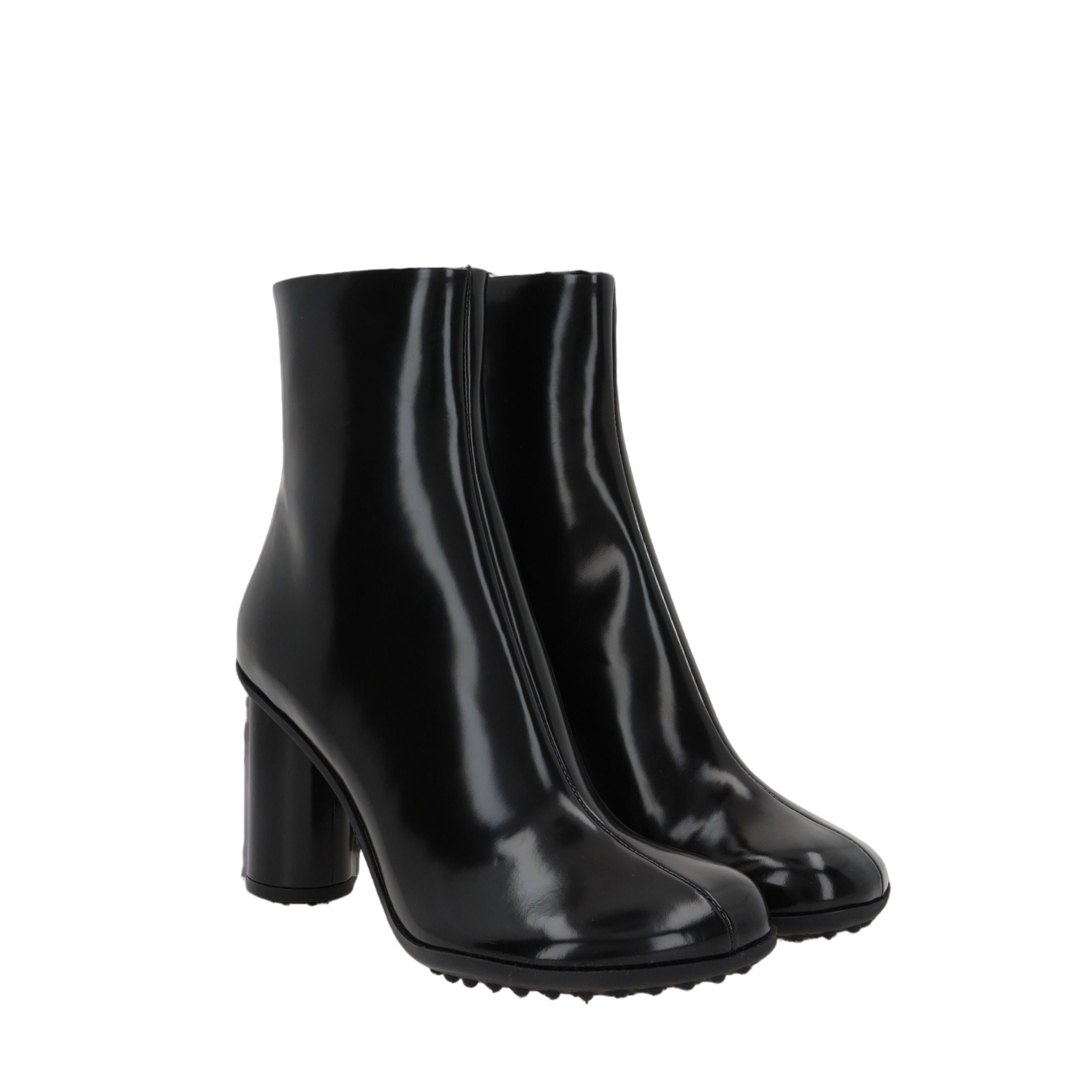 Atomic Brushed Leather Ankle Boots-BOTTEGA VENETA-JOHN JULIA