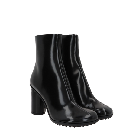 Atomic Brushed Leather Ankle Boots-BOTTEGA VENETA-JOHN JULIA