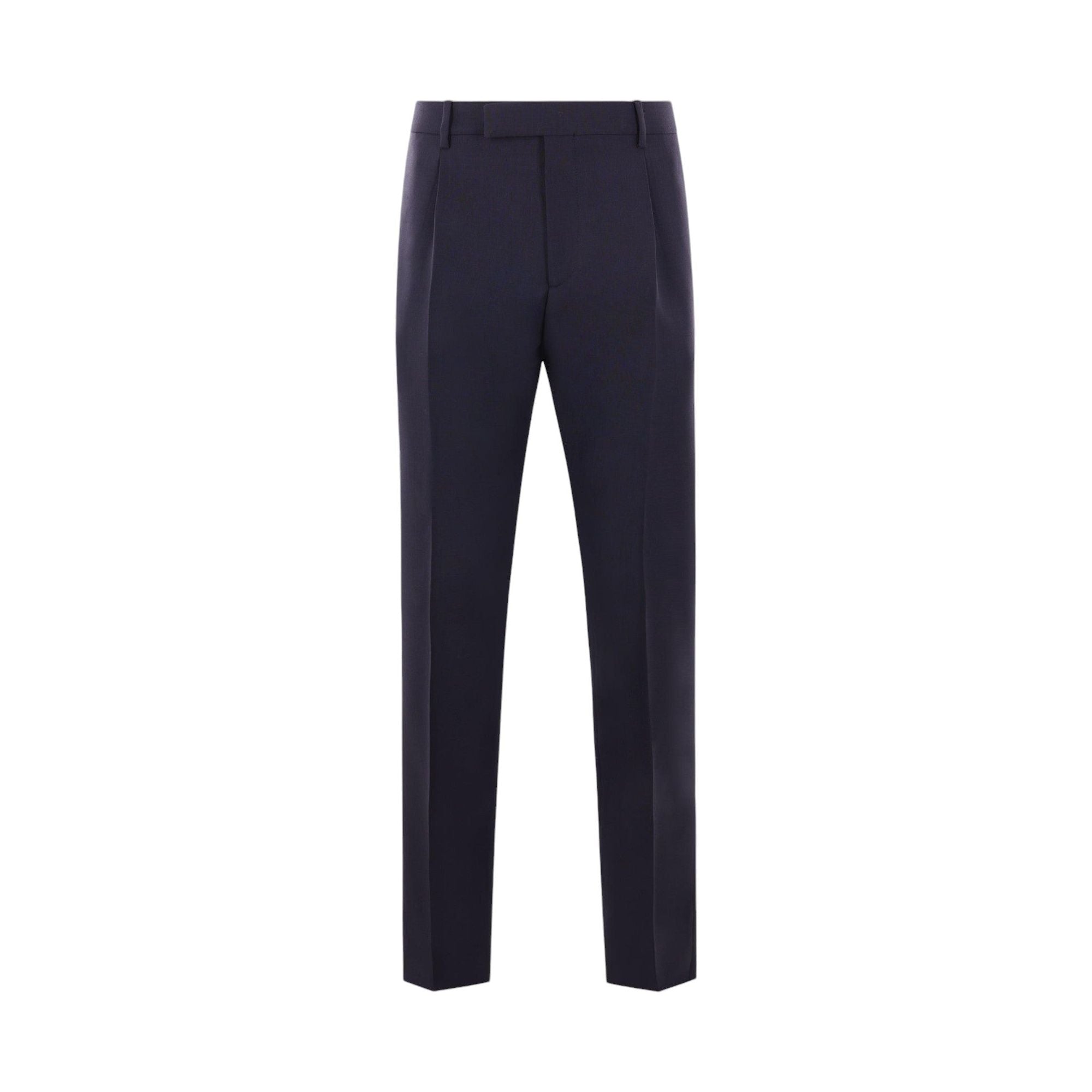 Attitude Drop Wool Regular Fit Pants-LARDINI-JOHN JULIA