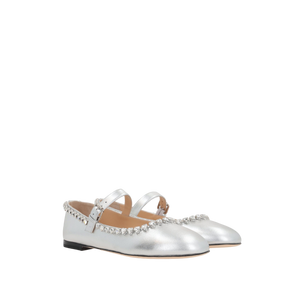 Audrey Laminated Nappa Mary-Jane Ballerinas-MACH & MACH-JOHN JULIA