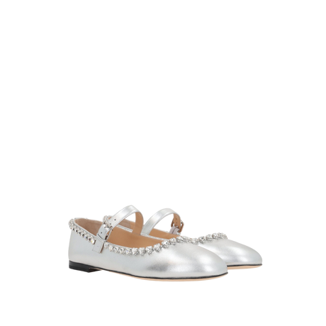 Audrey Laminated Nappa Mary-Jane Ballerinas-MACH & MACH-JOHN JULIA