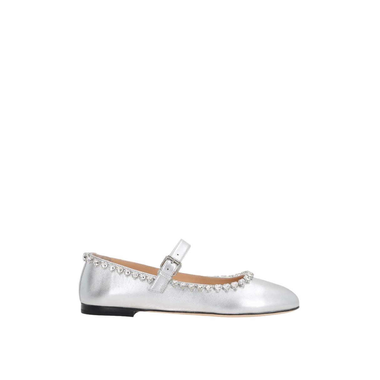 Audrey Laminated Nappa Mary-Jane Ballerinas-MACH & MACH-JOHN JULIA