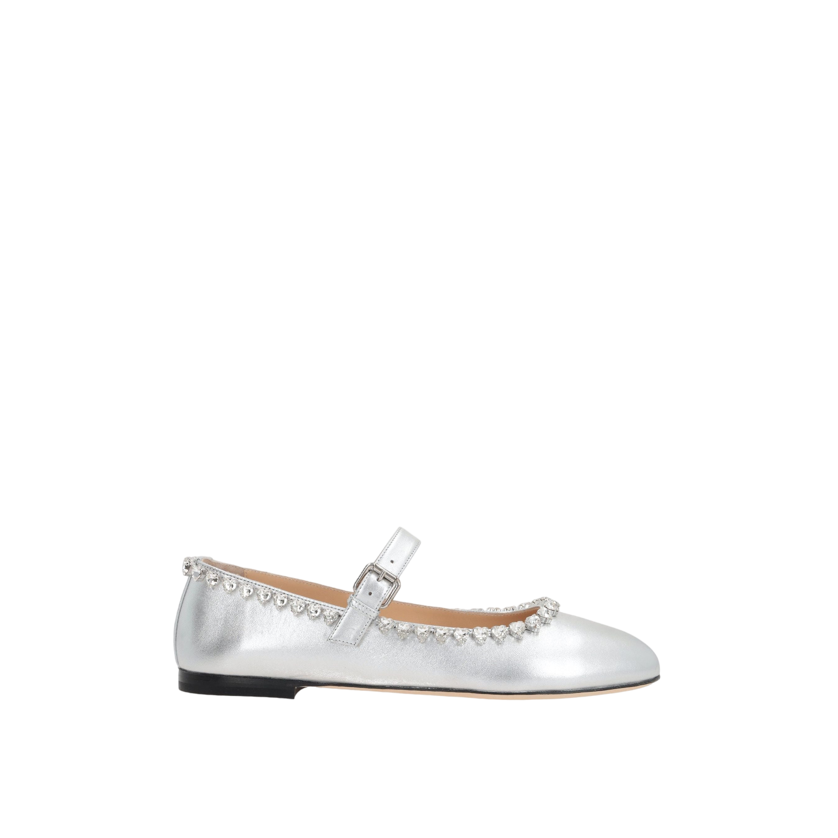 Audrey Laminated Nappa Mary-Jane Ballerinas-MACH & MACH-JOHN JULIA