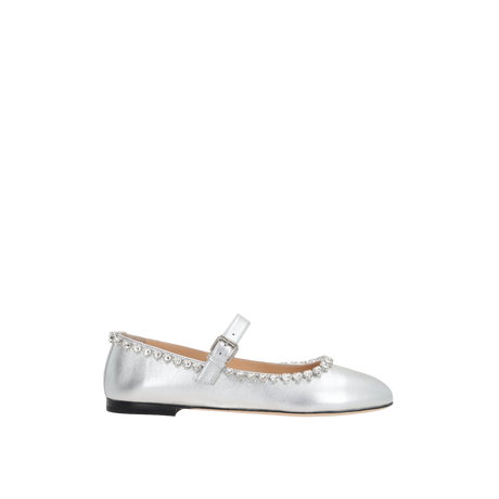 Audrey Laminated Nappa Mary-Jane Ballerinas-MACH & MACH-JOHN JULIA