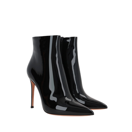 Avril Patent Leather Ankle Boots-GIANVITO ROSSI-JOHN JULIA