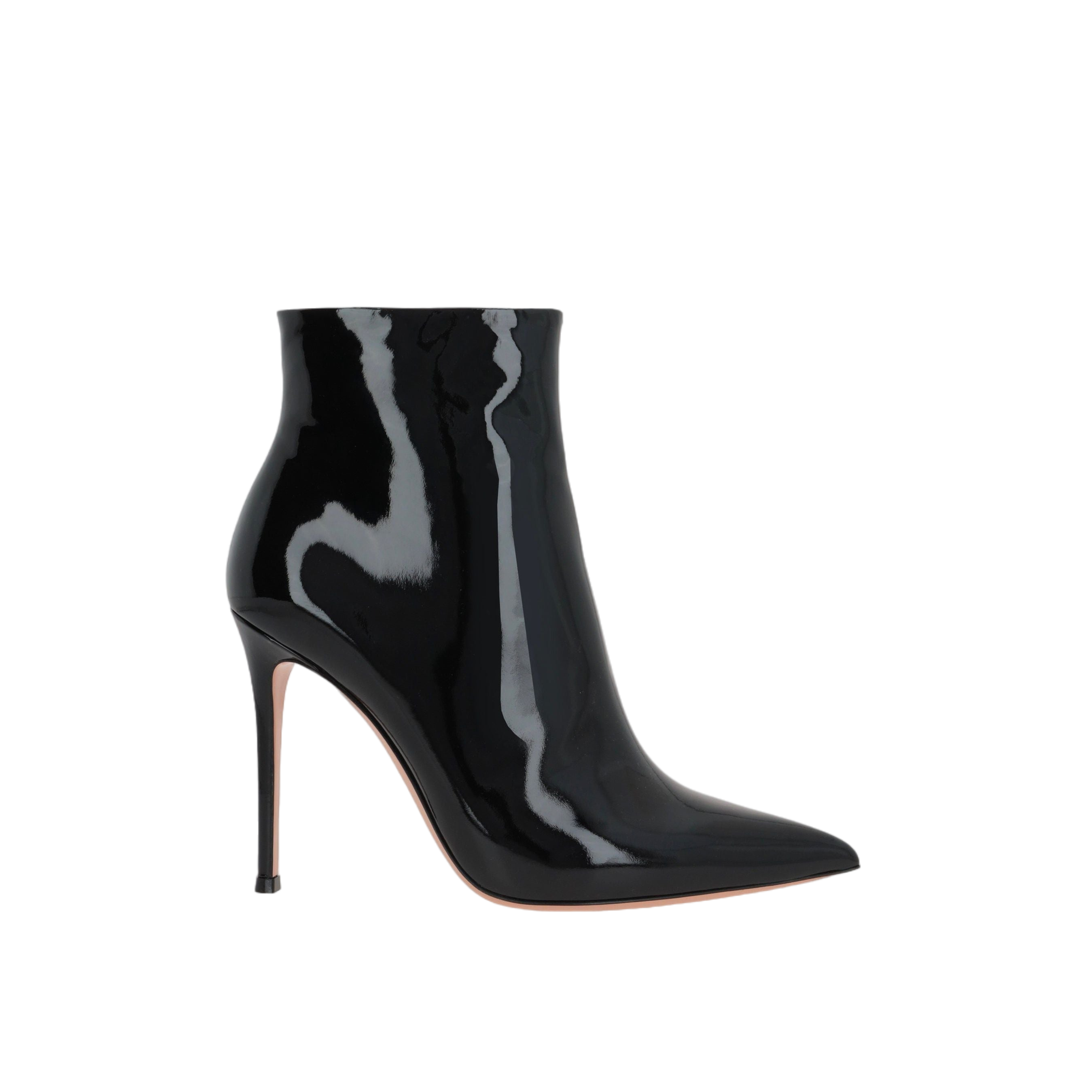 Avril Patent Leather Ankle Boots-GIANVITO ROSSI-JOHN JULIA