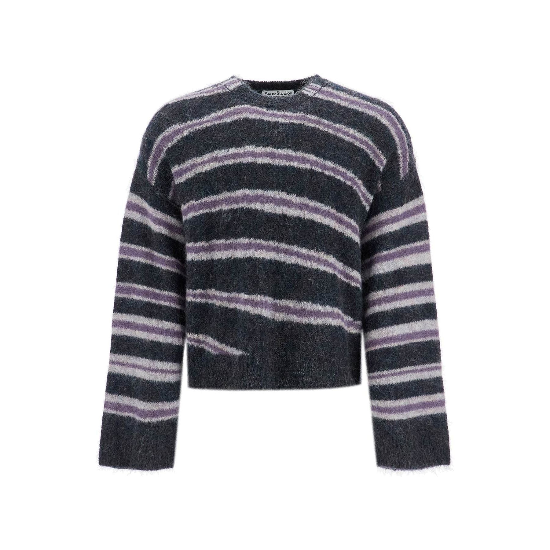 Striped Brushed Pullover Sweater