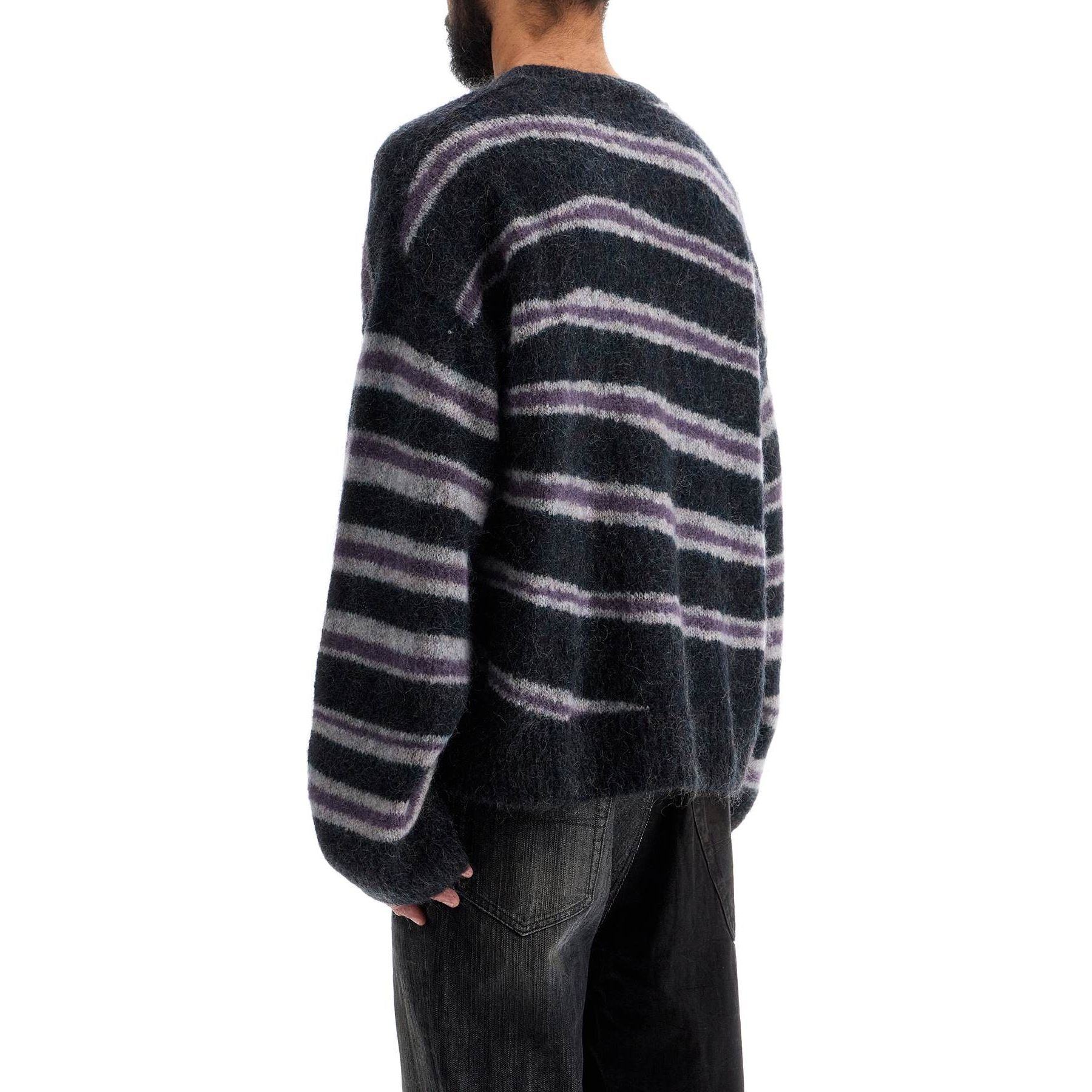 Striped Brushed Pullover Sweater