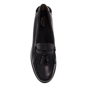 G.H. BASS-Esther Kiltie Weejuns Loafers In Brushed Leather -JOHN JULIA.