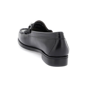 Lianna Glossy Leather Horsebit Loafers