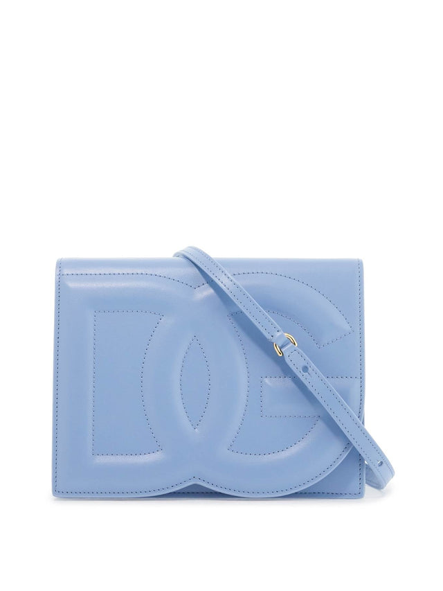 Logo Embossed Leather Crossbody Bag-Dolce & Gabbana-JOHN JULIA