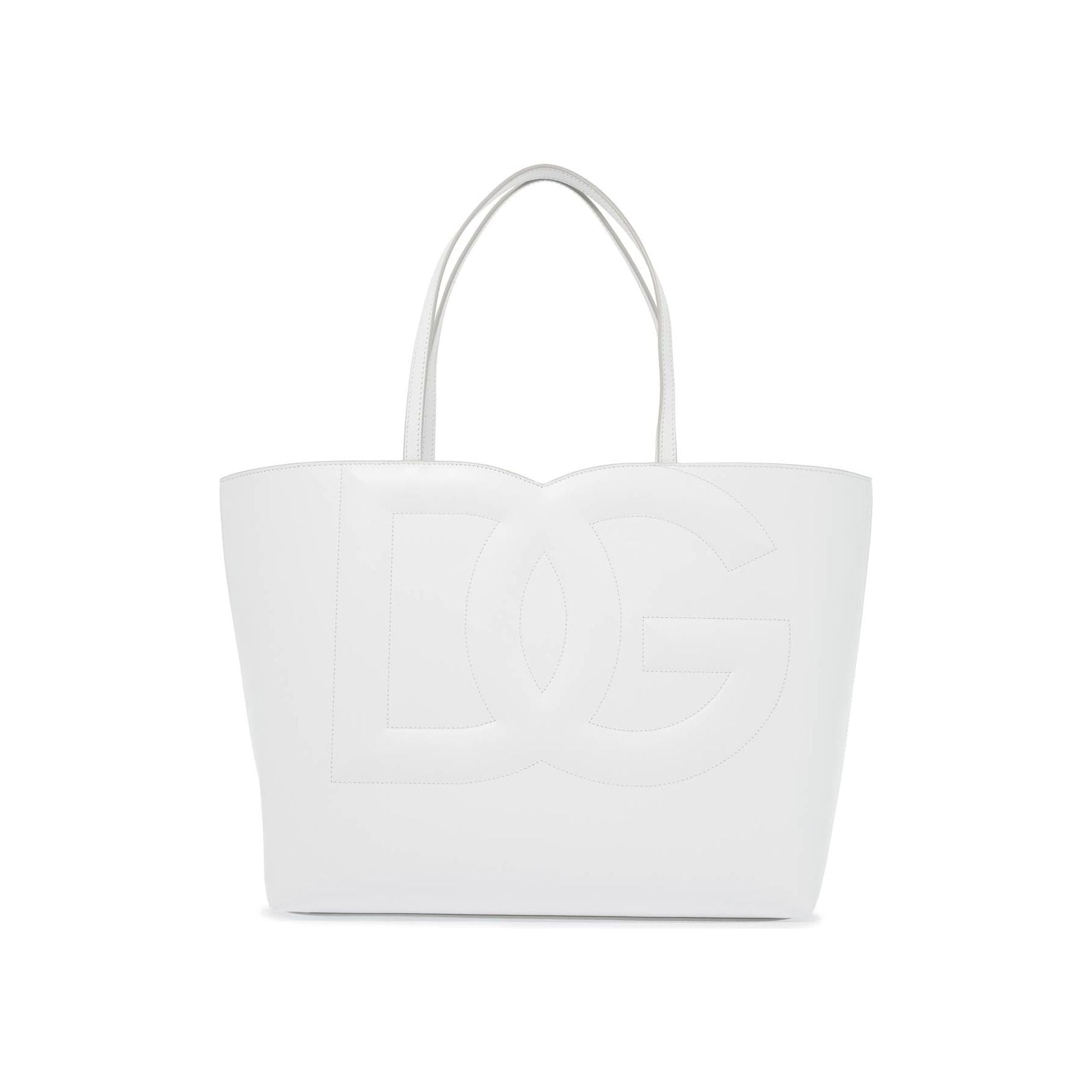 Medium DG Logo Calfskin Tote Bag