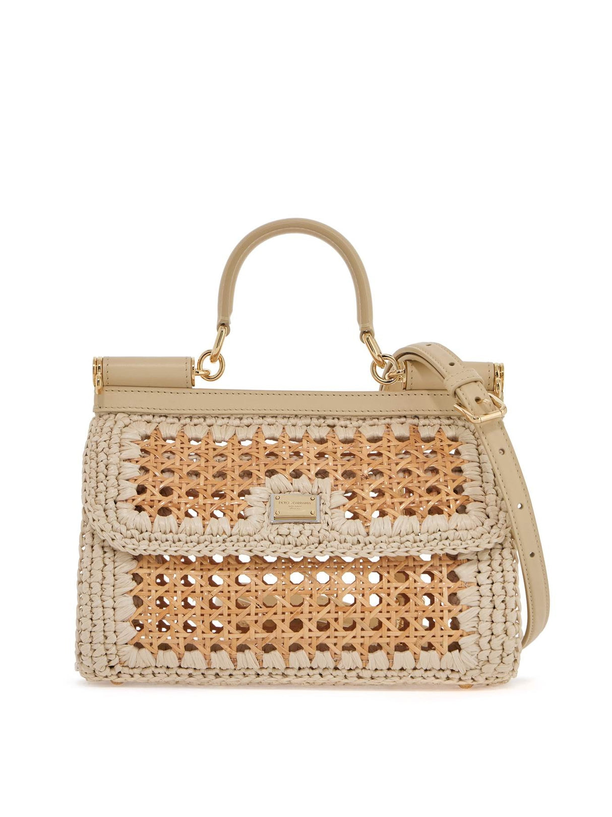 Sicily Straw Raffia Handbag-Dolce & Gabbana-JOHN JULIA