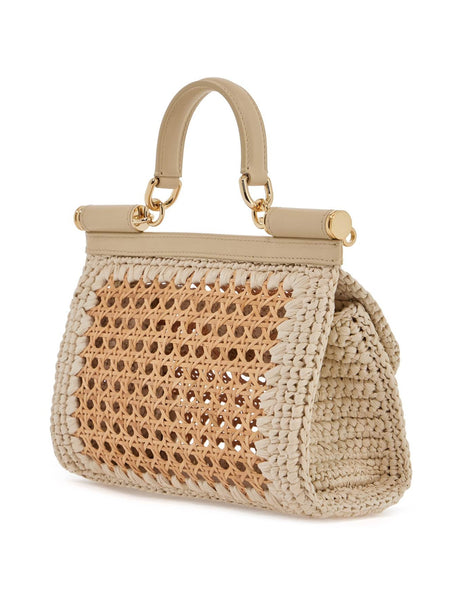 Sicily Straw Raffia Handbag-Dolce & Gabbana-JOHN JULIA