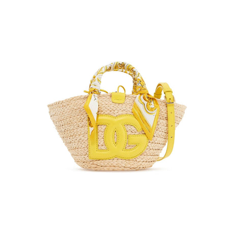 DOLCE & GABBANA-Small Straw Kendra Shopper Bag -JOHN JULIA.