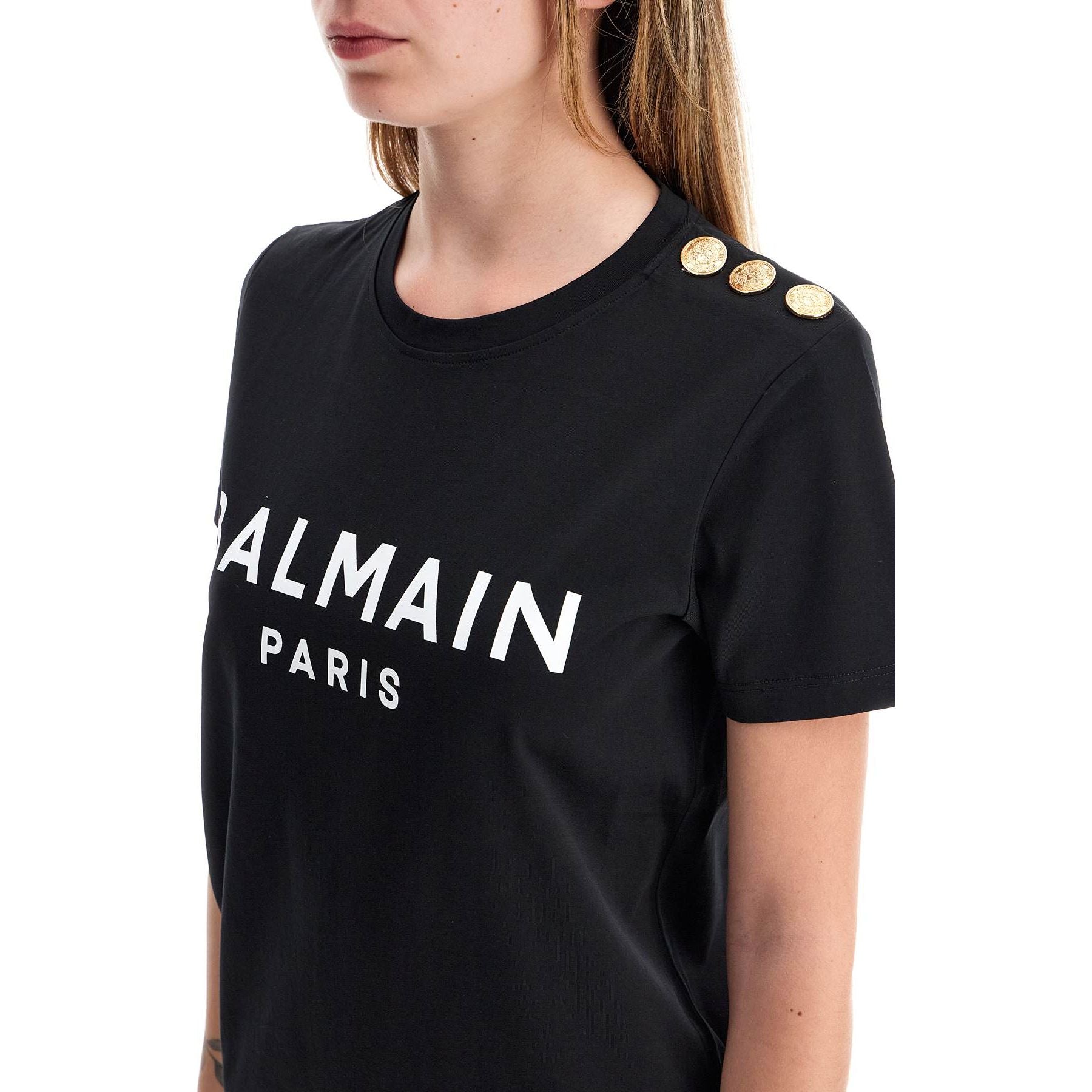 Organic Cotton Balmain Paris Print T-Shirt