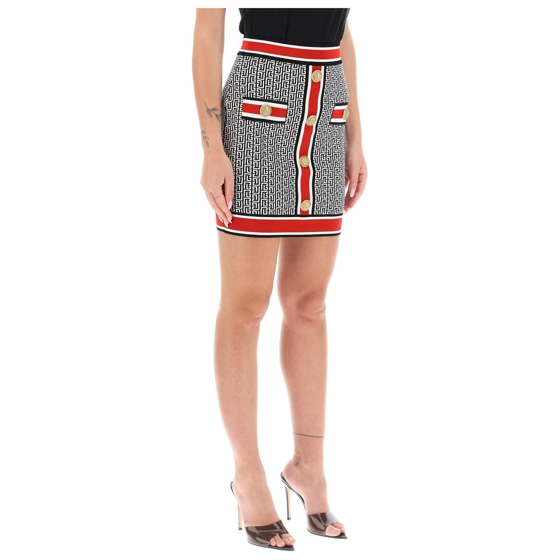 Monogram Knit Mini Skirt