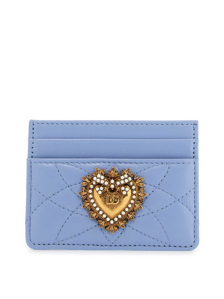 Devotion Quilted Leather Card Holder Dolce & Gabbana