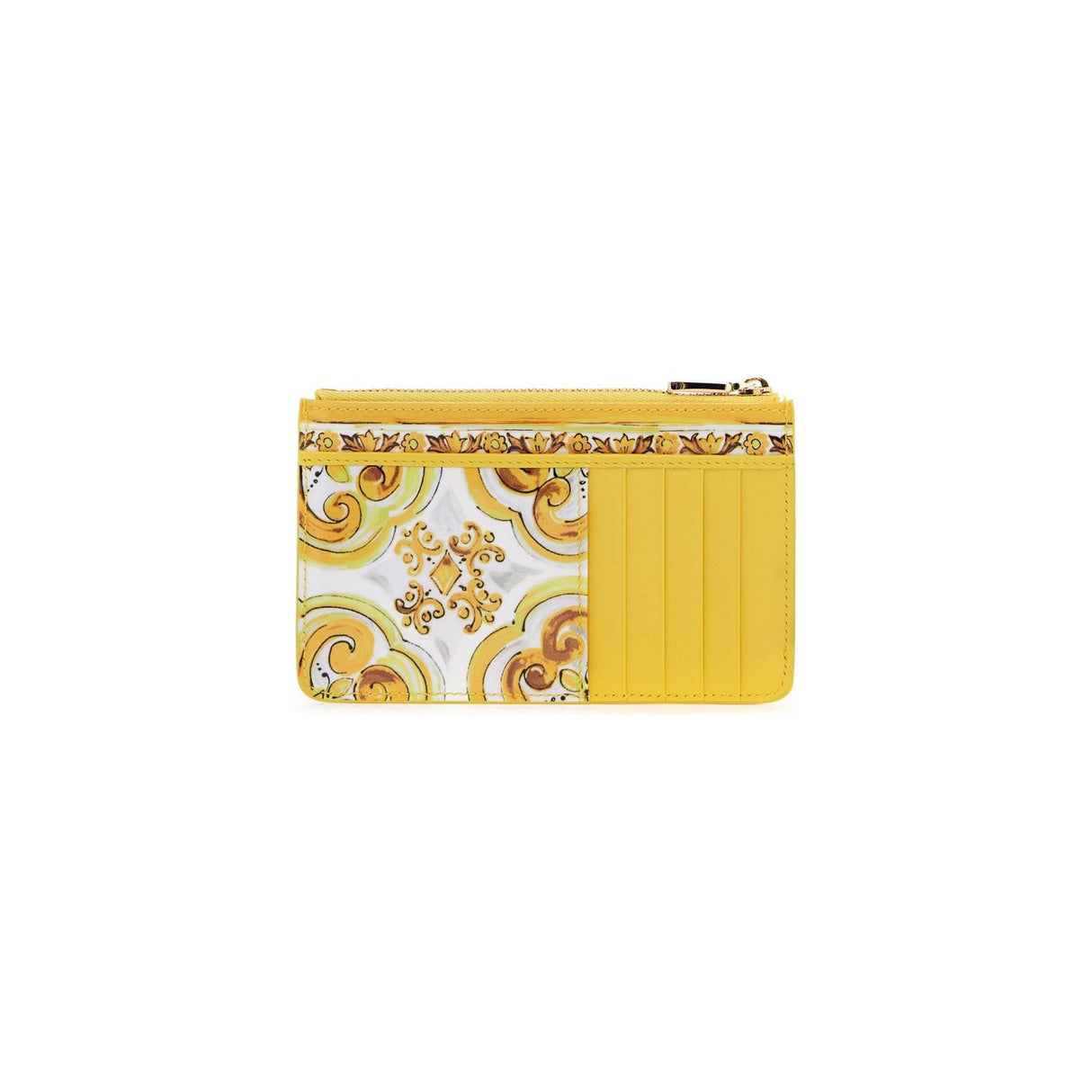 Maiolica Print Glossy Leather Card Holder