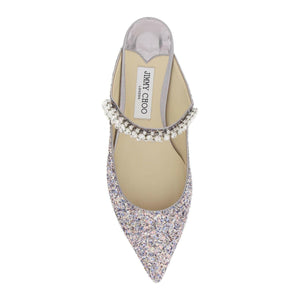 Bing Glittered Flat Mules.