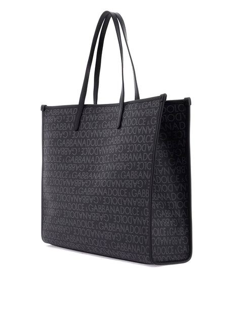 Jacquard Coated Tote Bag-Dolce & Gabbana-JOHN JULIA