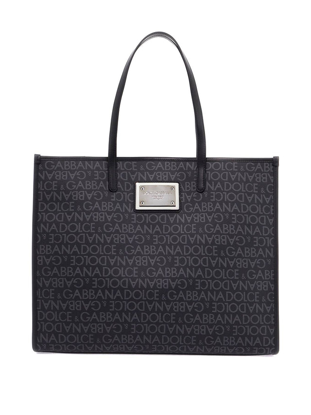 Jacquard Coated Tote Bag-Dolce & Gabbana-JOHN JULIA