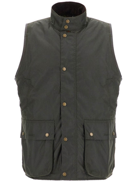 Waxed Cotton Vest For Men