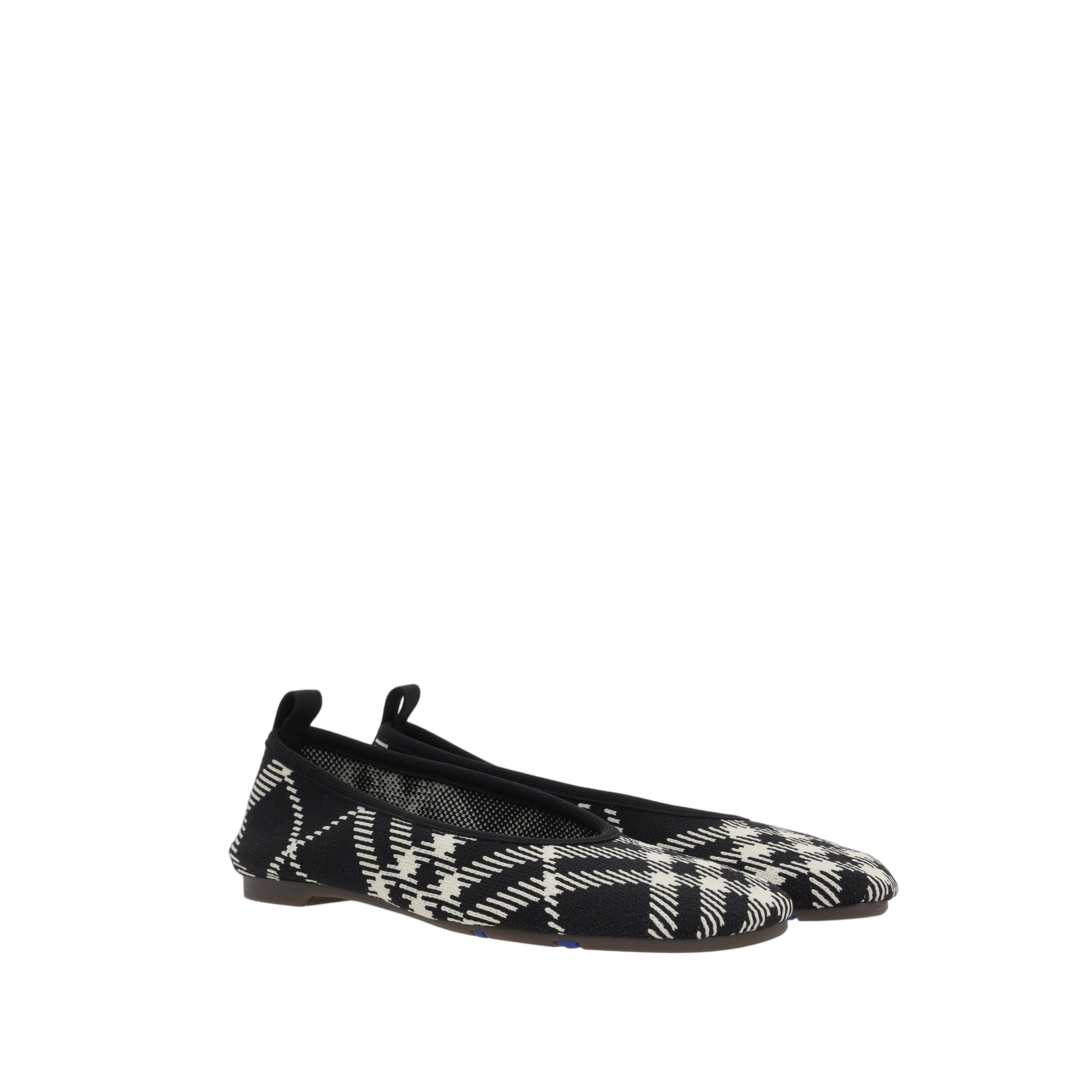 Baby Check Knit Ballerinas-BURBERRY-JOHN JULIA