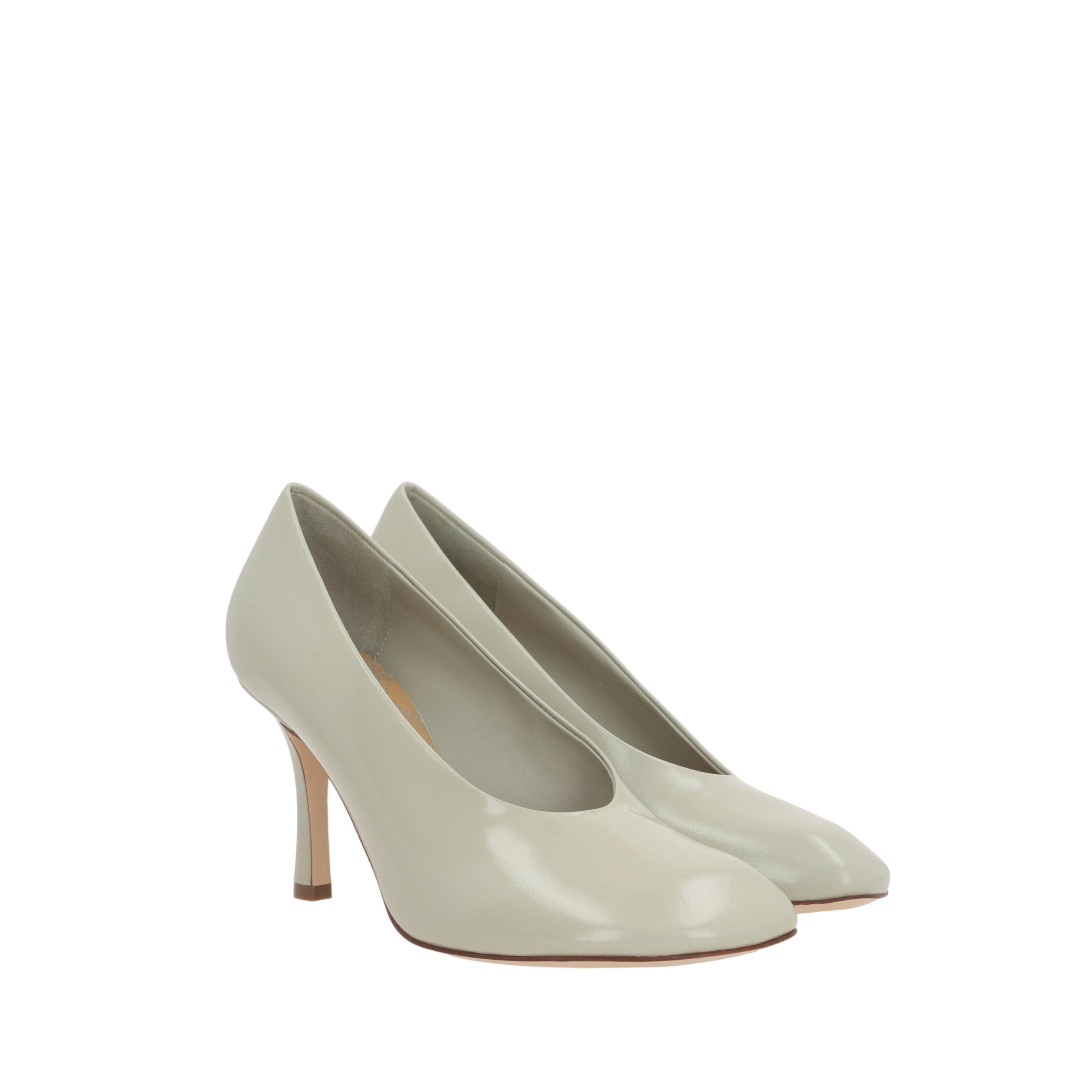 Baby Shiny Leather Pumps-BURBERRY-JOHN JULIA