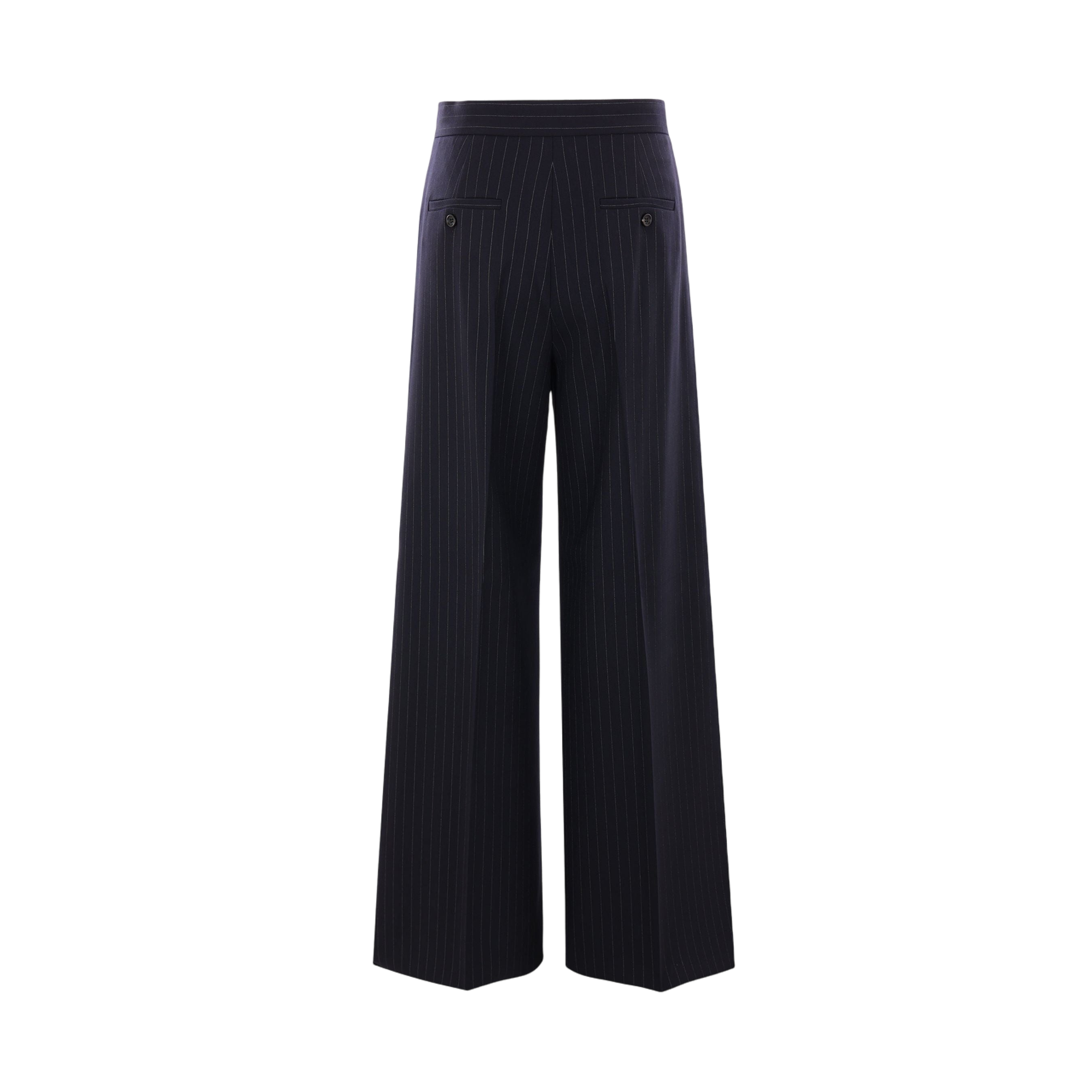 Bacca Wide-leg Pinstripe Wool Trousers-MAX MARA-JOHN JULIA