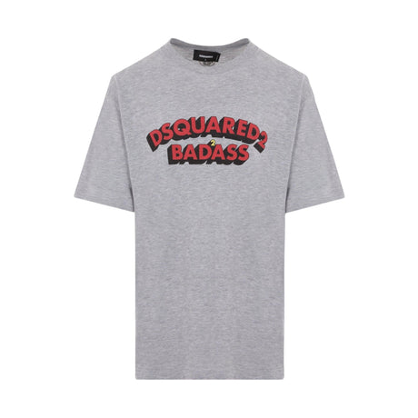 Badass Logo Printed T-shirt-DSQUARED2-JOHN JULIA