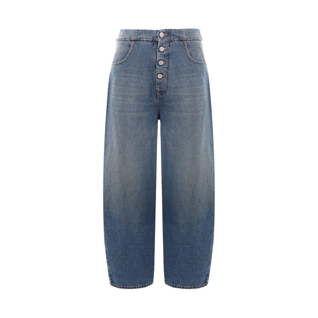 Baggy-fit Denim Jeans-MM6 MAISON MARGIELA-JOHN JULIA