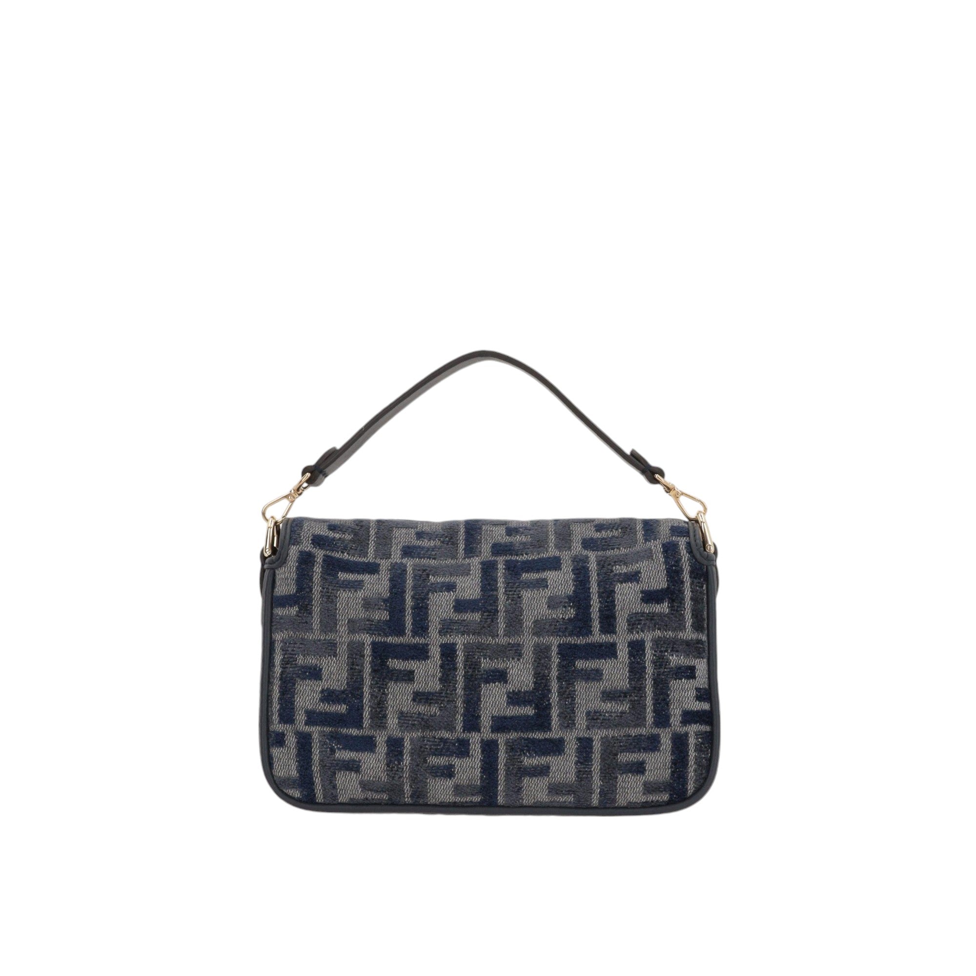 Baguette Mini FF Denim Crossbody Bag-FENDI-JOHN JULIA