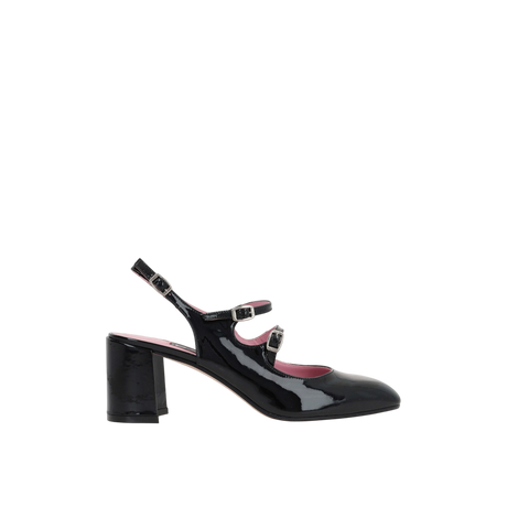 Banana Patent Leather Mary-Jane Slingbacks-CAREL-JOHN JULIA