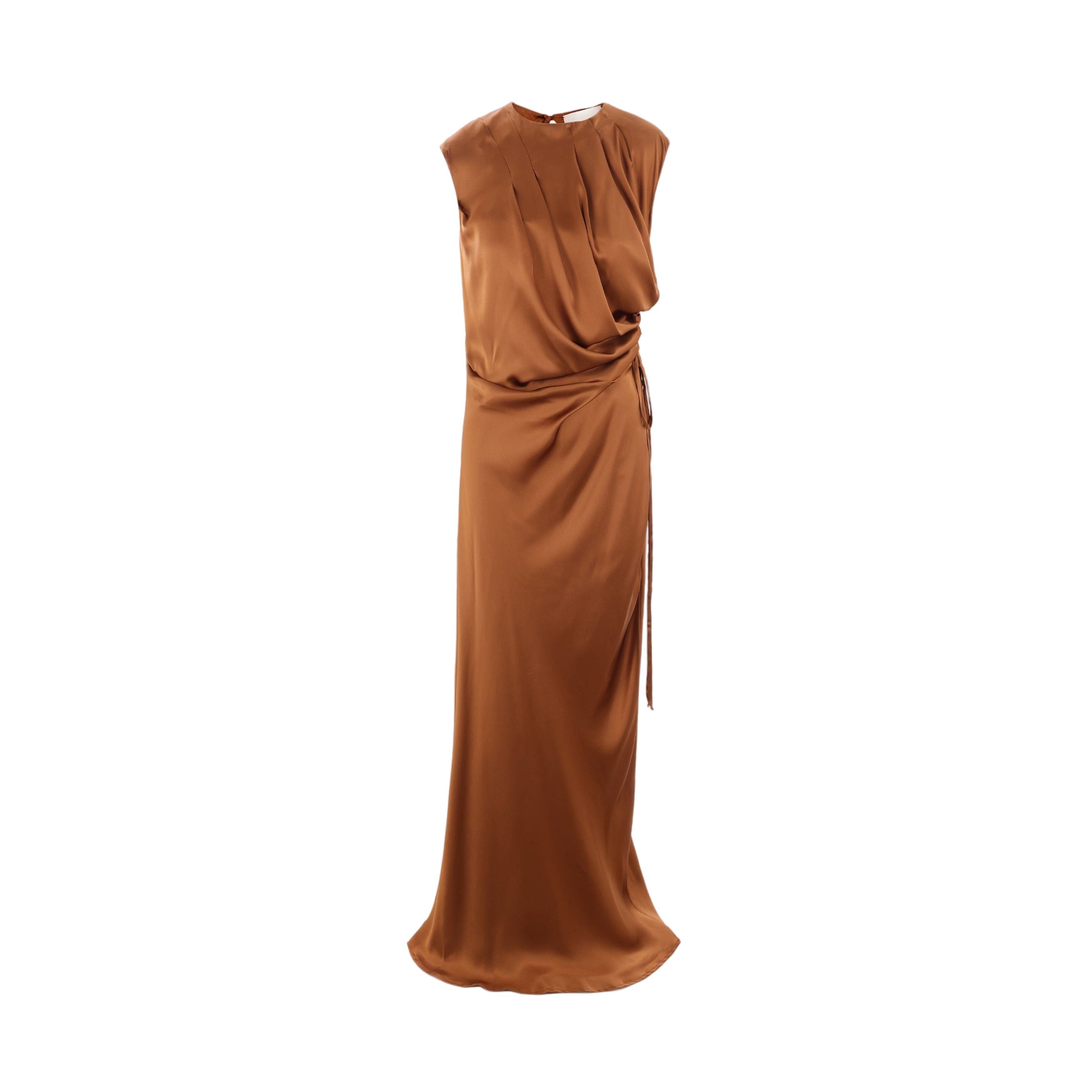 Bassano Satin Sleeveless Dress-CRIDA-JOHN JULIA