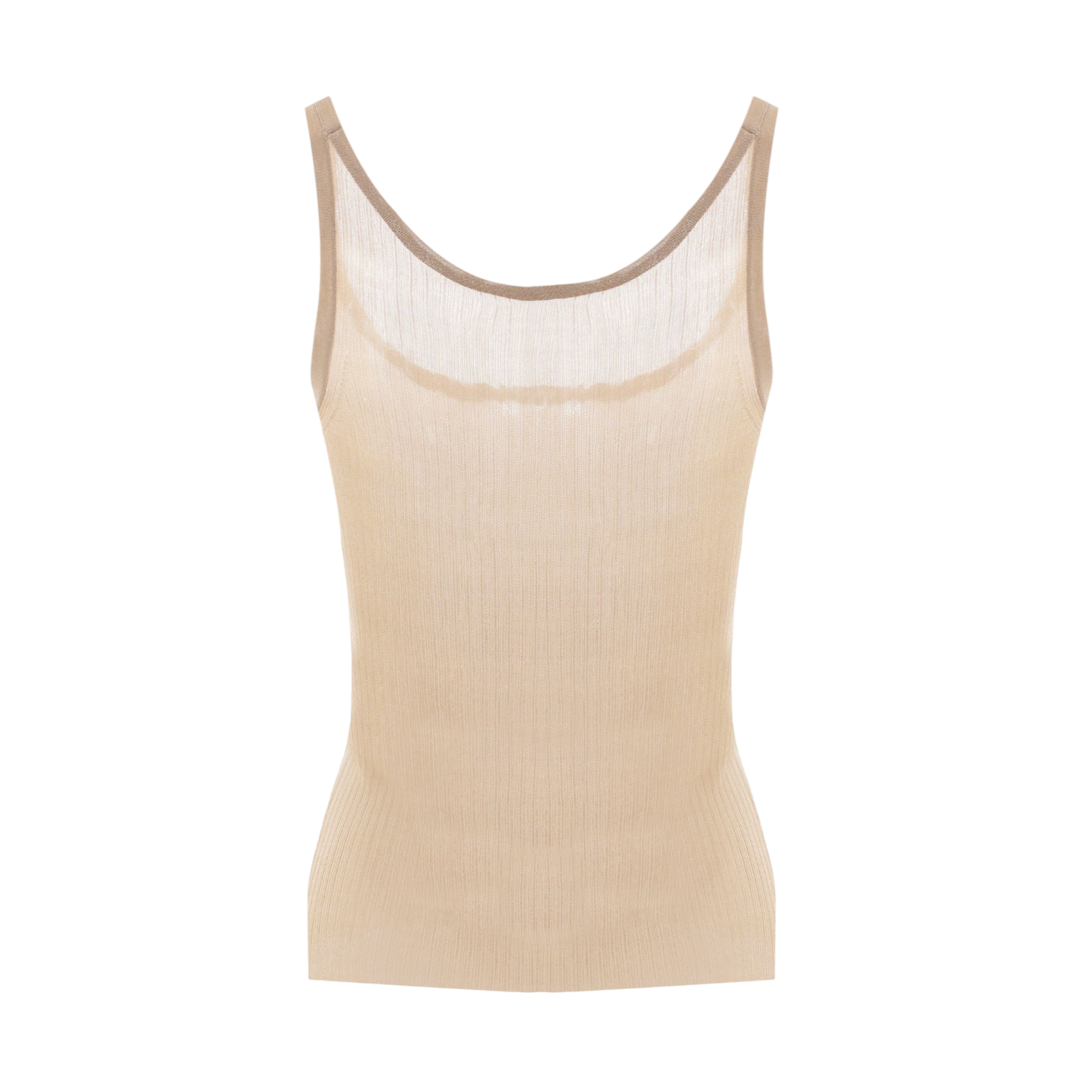 Bastia Ribbed Silk Sleeveless Top-MAX MARA-JOHN JULIA