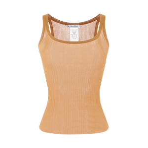 Bastia Ribbed Silk Sleeveless Top-MAX MARA-JOHN JULIA