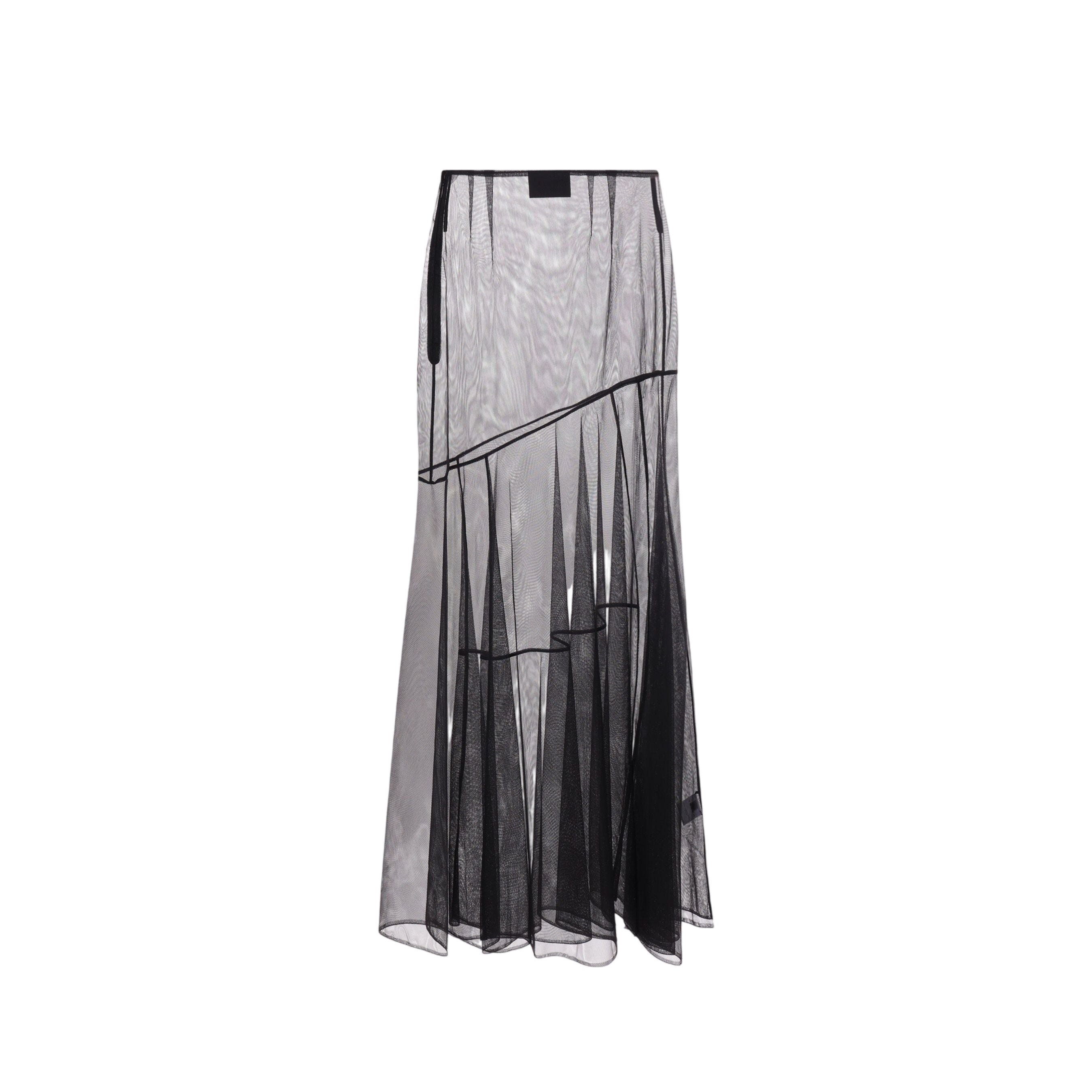 Bias Cut Tulle Midi Skirt-SIMONE ROCHA-JOHN JULIA