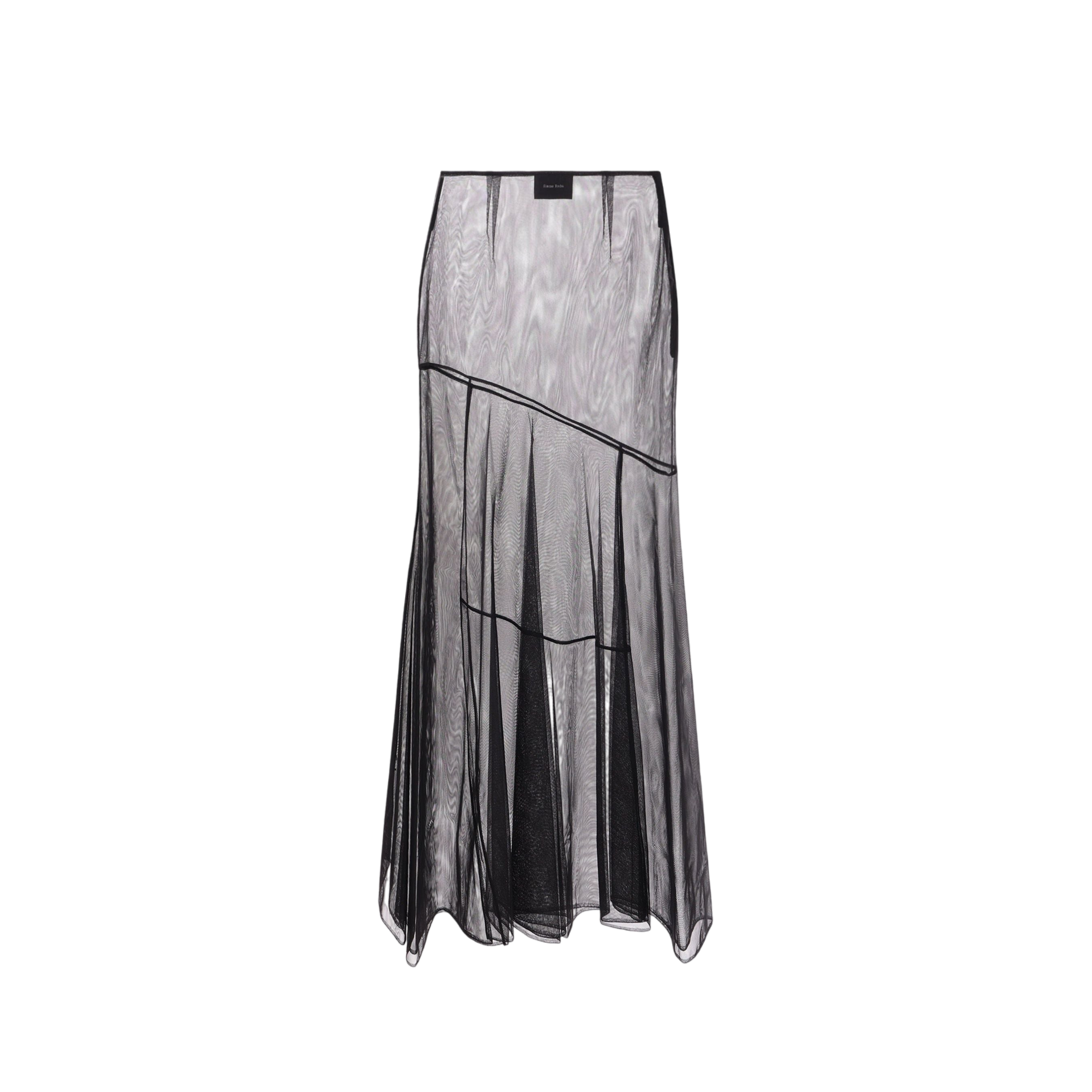 Bias Cut Tulle Midi Skirt-SIMONE ROCHA-JOHN JULIA