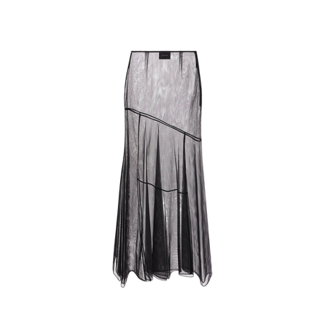 Bias Cut Tulle Midi Skirt-SIMONE ROCHA-JOHN JULIA