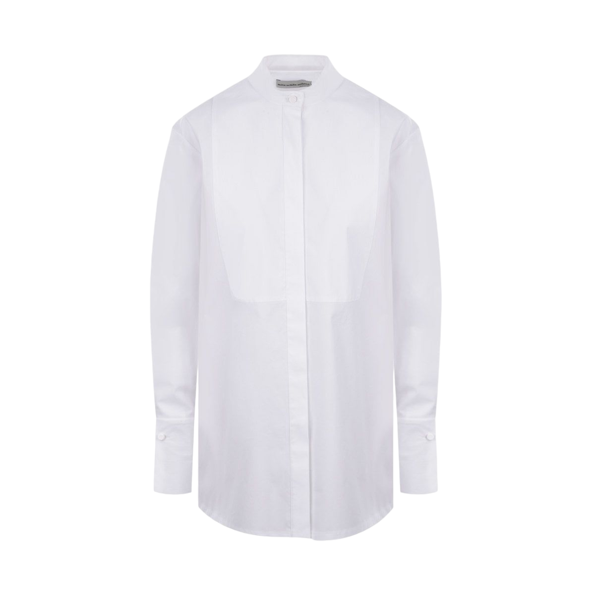 Bib-detailed Poplin Shirt-MILA SCHON-JOHN JULIA