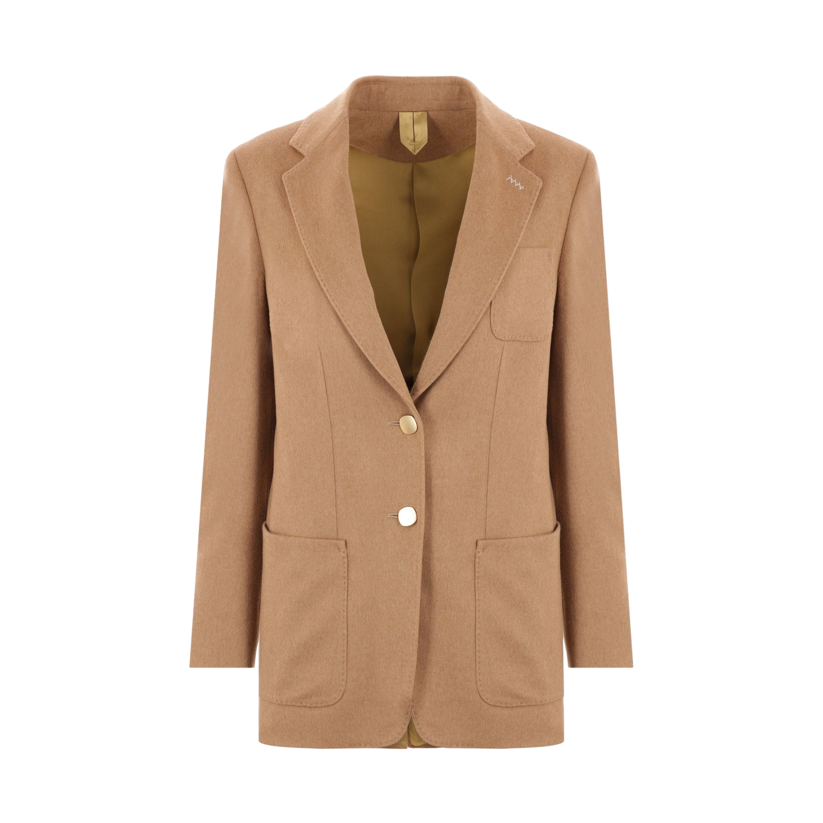 Blasy Single-breasted Camel Jacket-MAX MARA-JOHN JULIA