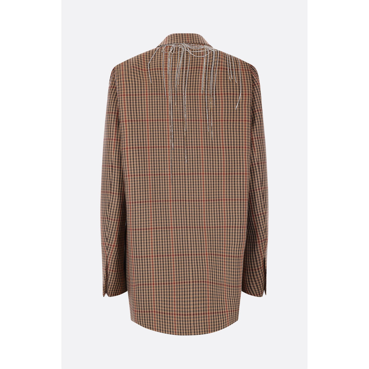 Blink Check Wool Oversize Jacket-EMPORIO ARMANI-JOHN JULIA