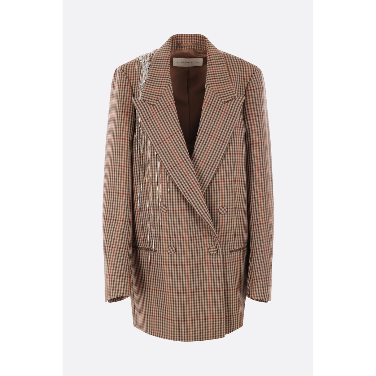 Blink Check Wool Oversize Jacket-EMPORIO ARMANI-JOHN JULIA