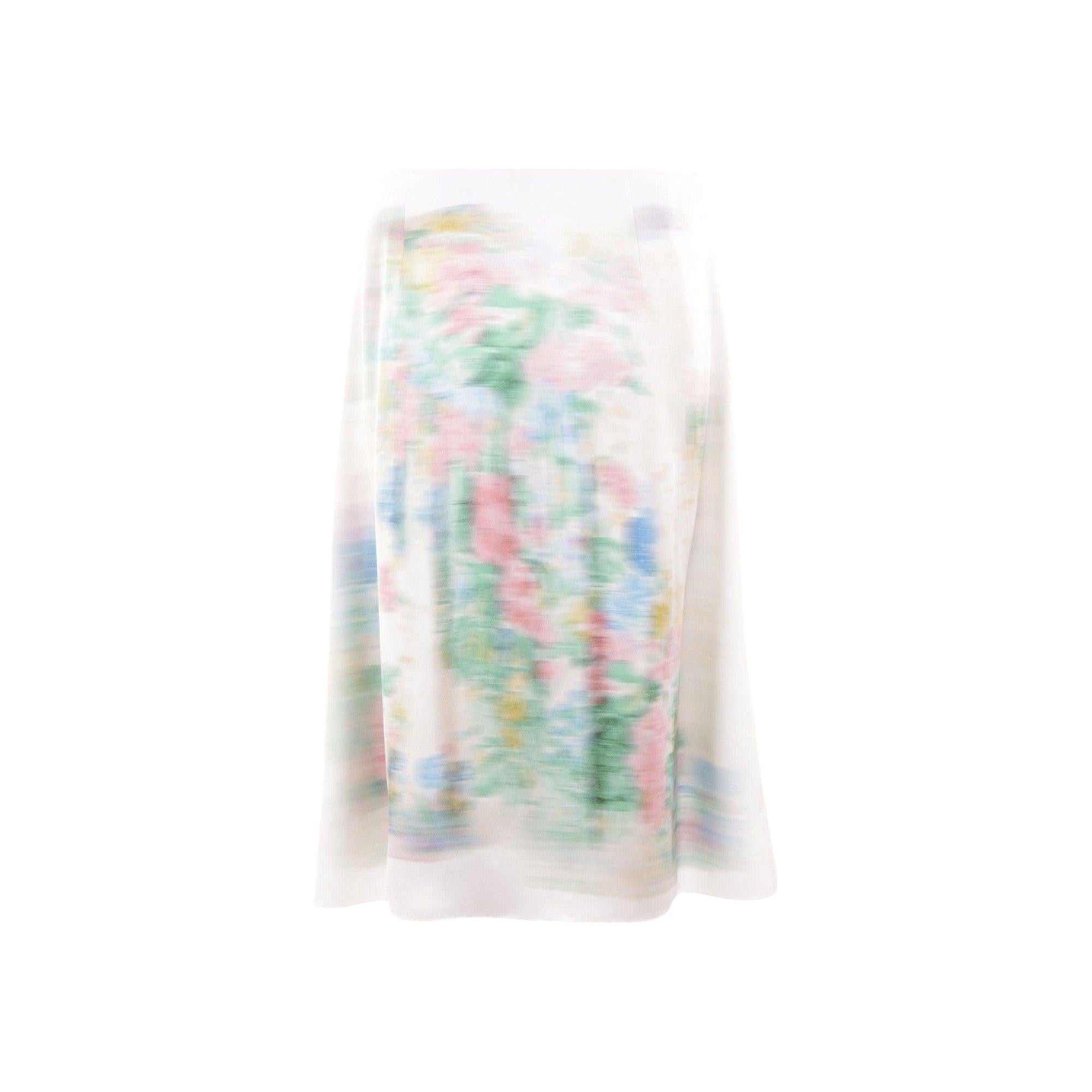 Blurred Print Satin Skirt-LOEWE-JOHN JULIA