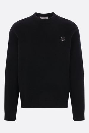 Bold Fox Head Patch Wool Sweater-MAISON KITSUNÉ-JOHN JULIA