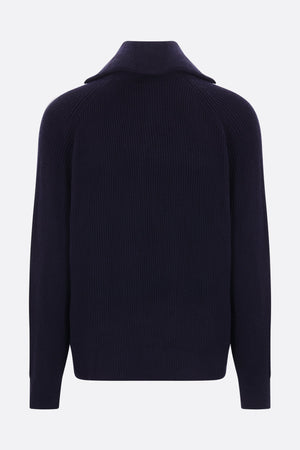 Bold Fox Head Wool Blend Half-zip Sweater-MAISON KITSUNÉ-JOHN JULIA