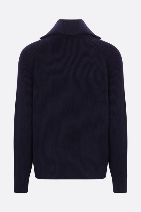 Bold Fox Head Wool Blend Half-zip Sweater-MAISON KITSUNÉ-JOHN JULIA