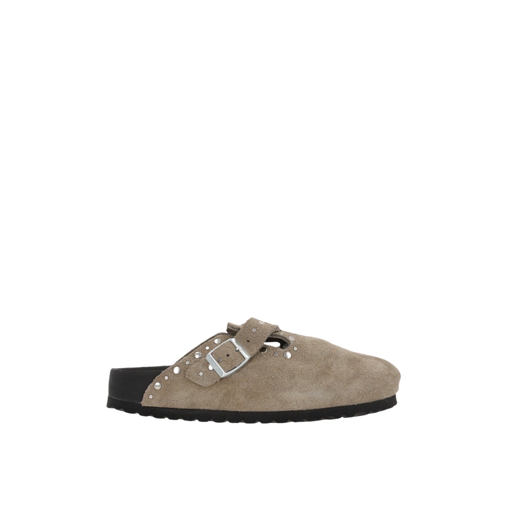 Boston Rivet Border Suede Flat Mules (Narrow Fit)-BIRKENSTOCK-JOHN JULIA