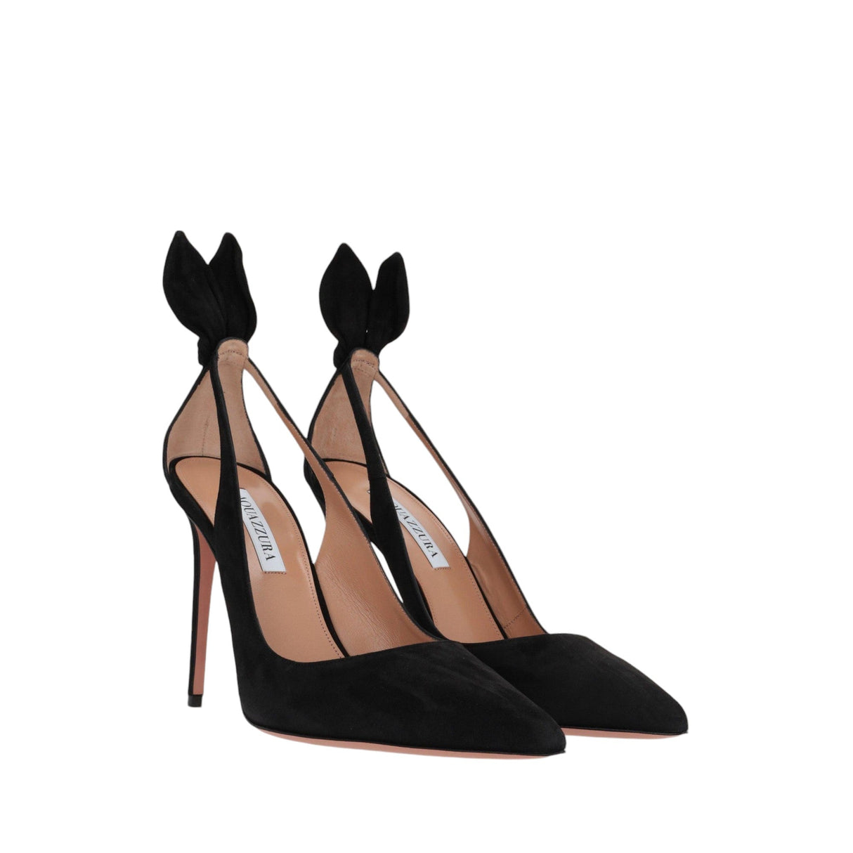 Bow Tie Suede Pumps-AQUAZZURA-JOHN JULIA